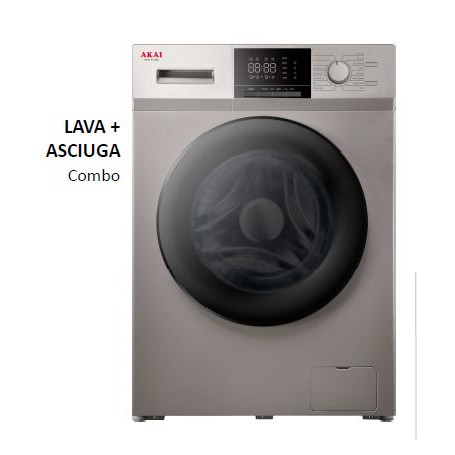 AKAI AQUA1070K-TL - LAVASCIUGA CARICA FRONTALE VAPORE 10+7 KG