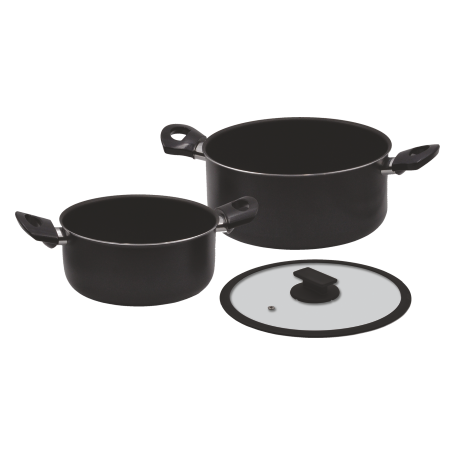 SET CASSERUOLE CON COPERCHIO 20/24CM