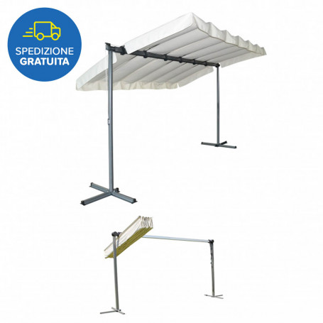 FORESTA PER2535M - PERGOLA IN ACCIAO CON TELO ESTENSIBILE