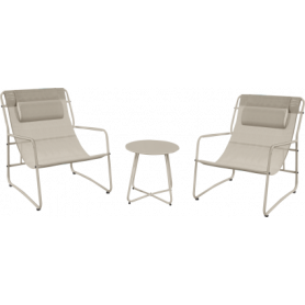 MD GARDEN - SET SEDIE E TAVOLINO TORTORA