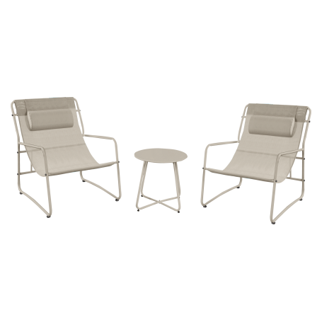 MD GARDEN - SET SEDIE E TAVOLINO TORTORA