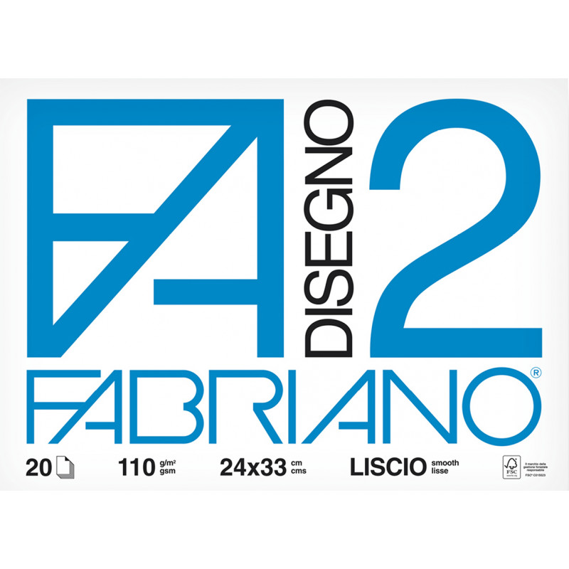 FABRIANO BLOCCO DISEGNO F2 LISCIO 20 FOGLI - MDWebStore