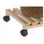 MOTTINOX - CARRELLO PORTAVASO IN LEGNO 4 RUOTE